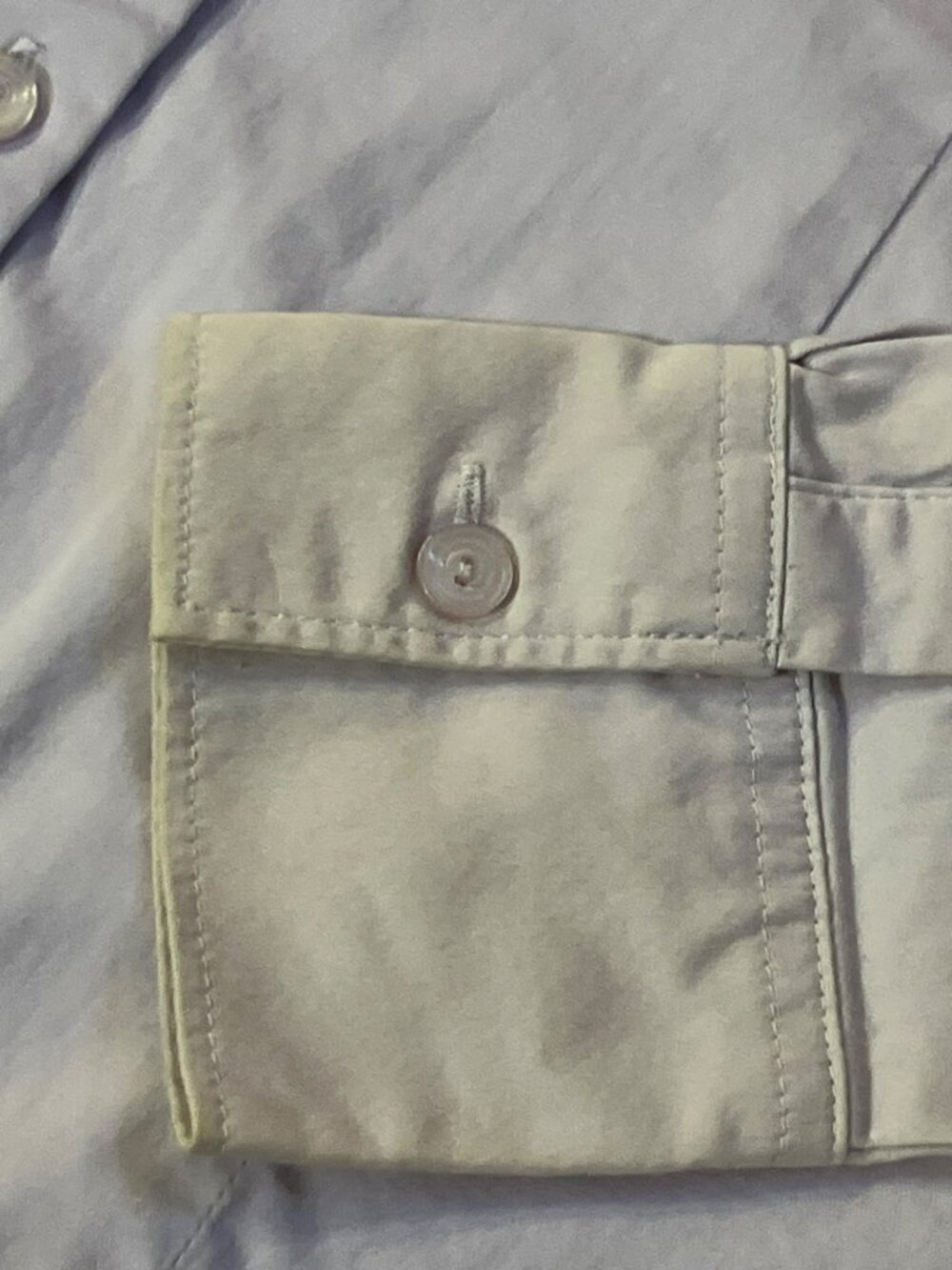 George Stretch Womens XS 2 Dusty Lavender Fitted Button Down Shirt Cotton Blend - Picture 5 of 12